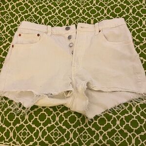Levi’s Women's White Denim Shorts
